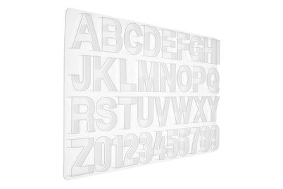 Glorex Silikonform Buchstaben und Zahlen | 36 × 19 cm | 36-teilig