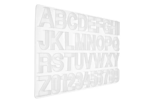 Glorex Silikonform Buchstaben und Zahlen | 36 × 19 cm | 36-teilig