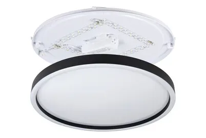 Eglo Montemorelos-Z Deckenleuchte (ZigBee) Ø570 schwarz/Kristalleffekt