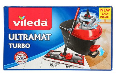 VILEDA, Vileda Ultramat Turbo SET RED - Wischmop (Schwarz, rot)