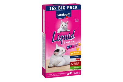 Vitakraft, Vitakraft Liquid Snack Multipack mit Huhn und Rind 16x15 g