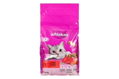 Whiskas Trocken-Katzenfutter 1+ Rind