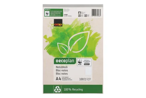 Oecoplan, Oecoplan Notizblock A4 100 Blatt