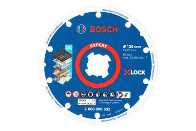 Bosch Accessories, Bosch Accessories 2608900533 X-LOCK Diamanttrennscheibe Durchmesser 125 cm Bohrungs-Ø 22.23 mm Metall 1 St.