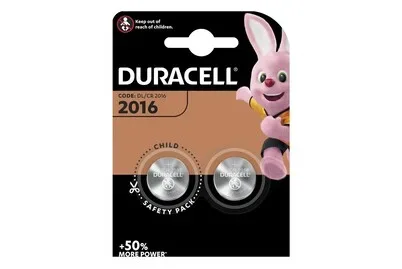DURACELL, DURACELL Knopfbatterie Specialty CR2016 B2 CR2016, 3V 2 St&uuml;ck
