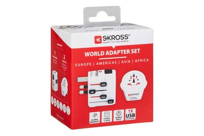 SKROSS, SKROSS World Travel Adapter 1.302539 PRO-World & USB (7A)