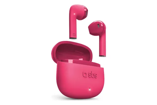 SBS True Wireless Stereo Kopfhörer mit Ladestation Rosa