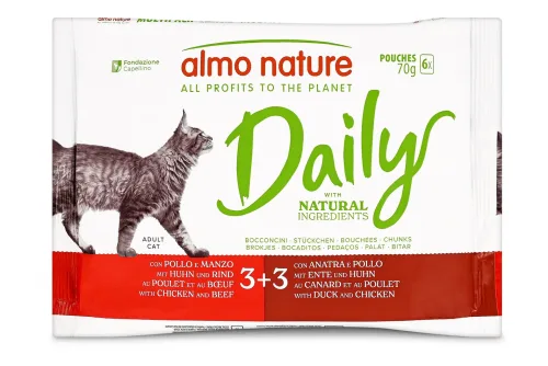 almo nature, Almo nature Daily Multipack 6x70g Fleischauswahl