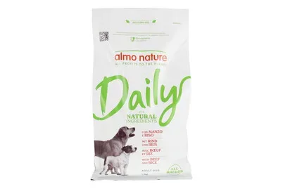 Almo Natural Daily Trocken-Hundefutter Rind & Reis