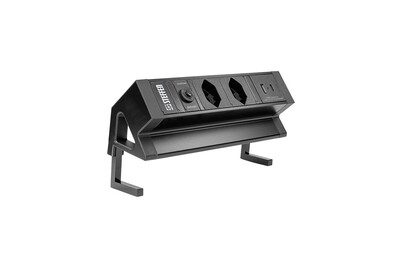 Steffen Tischsteckdosenleiste Alu Desk 50 00084 | 2 Steckplätze | T13