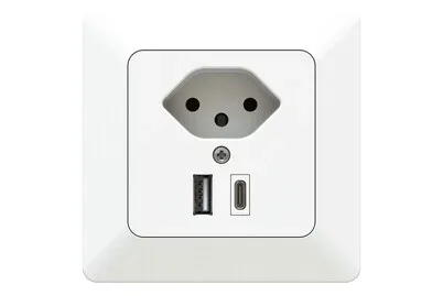 Modino Priamos, Modino Priamos Einsatz Steckdose, USB-Steckdose Priamos Weiß 163391 1 St.