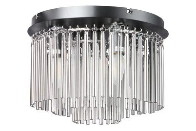 Globo, Deckenleuchte Gorley mit Glasbehang Ø 32 cm