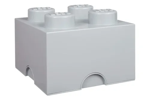Lego Aufbewahrungsstein 4 - Medium Steingrau