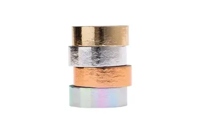 RICO-Design, RICO DESIGN Washi Tape Set 15mmx5m 99001.21.38 Metallic 4 Rollen