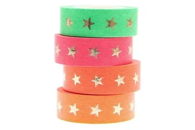 Rico Washi Tape Set Sterne, neon
