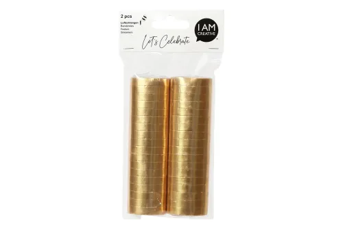 I am Creative, I AM CREATIVE Luftschlange, gold met. 6010.985 2 St&uuml;ck
