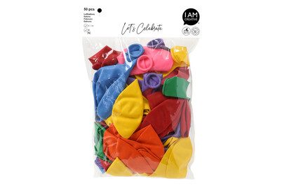 Bunte Luftballone 50 Stück, ca. ø 27 cm