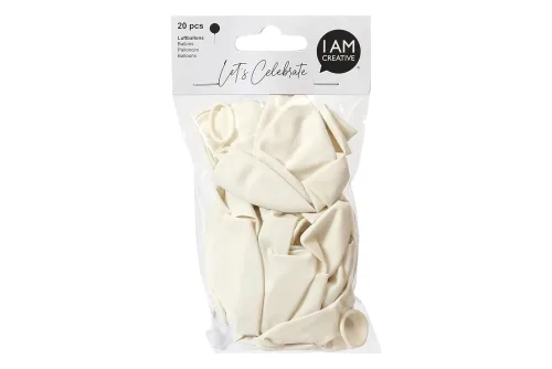 I am Creative, I AM CREATIVE Luftballons, weiss 6010.71 20 St&uuml;ck