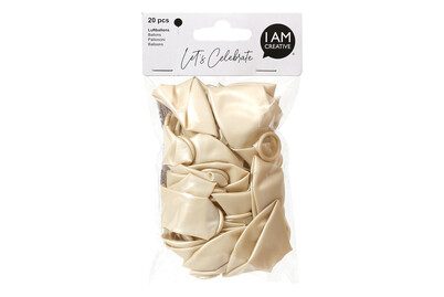 I am Creative, I AM CREATIVE Luftballons,creme,metallic 6010.72 20 St&uuml;ck