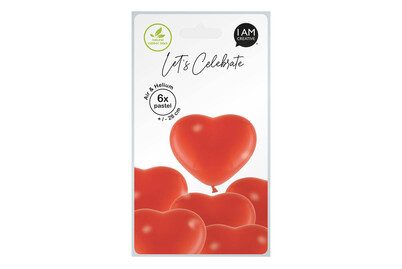 I am Creative, I AM CREATIVE Ballons Herz 27cm 1000-1073 rot 6 St&uuml;ck
