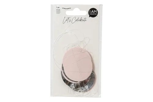 I am Creative, I AM CREATIVE Girlande, Punkte, rosa,silber 6010.973