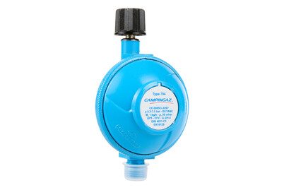 CAMPINGAZ, Campingaz Gasdruckregler für CAG-Flasche 50mbar – Holzkohle/Briketts/Grill Anzünder – blau
