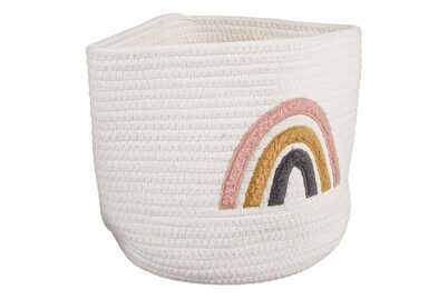 Zeller Aufbewahrungskorb Rainbow weiss