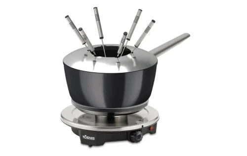 Koenig, KOENIG Fondue "One for All 8 Teile, Chrom/Schwarz"