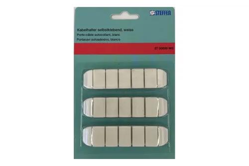 STEFFEN, Kabelhalter selbstklebend weiss 3 Stk.