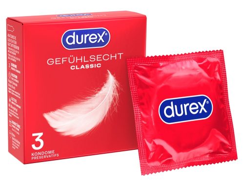 Durex, Durex Sensitive Classic Condoms[Transparent-3 pcs], 3 Stück - Amorana