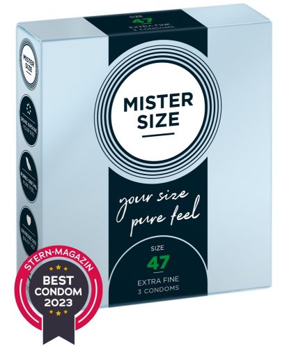Mister Size, Mister Size -  47, 3 Stück, Transparent