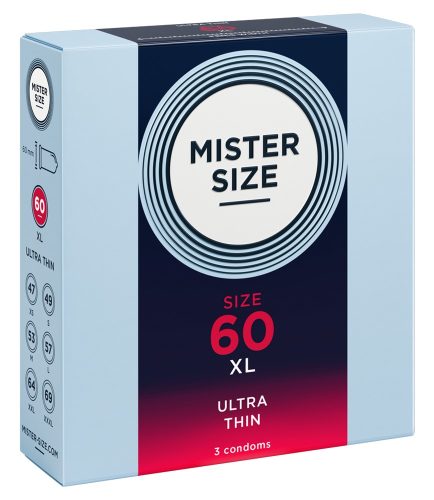 Mister Size, Mister Size -  60, 3 Stück, Transparent