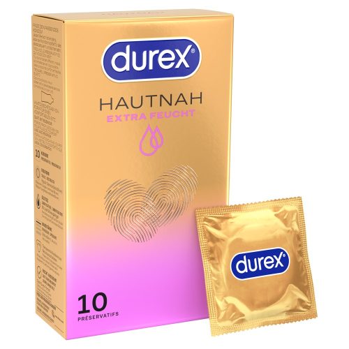 Durex, Durex - Kondome Hautnah Extra Feucht Ultra Dünn - Naturkautschuklatex - 10 Stk