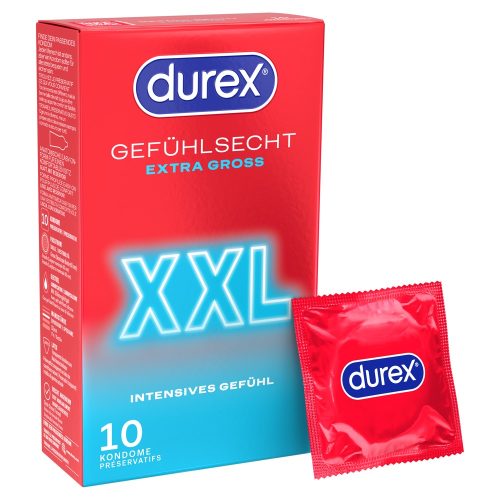 Durex, Durex Feeling Extra Large Condom[Transparent-10 pcs], 10 Stück - Amorana