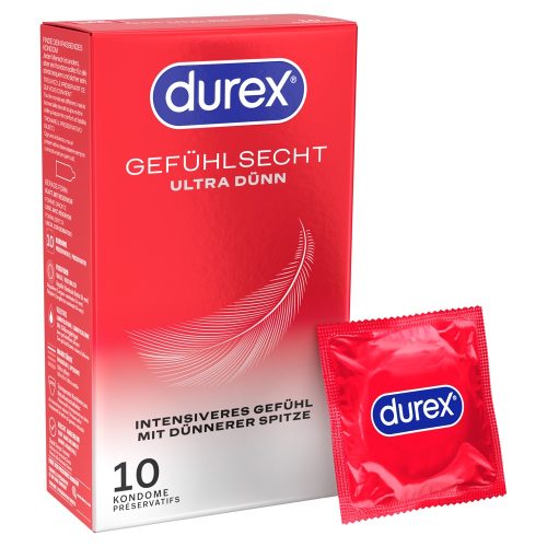 Durex, Durex Feeling Ultra Thin Condoms[Transparent-10 pcs], 10 Stück - Amorana