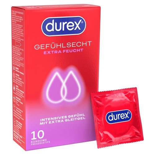 Durex, Durex Sensitive Extra Moist Condoms[Transparent-10 pcs], 10 Stück - Amorana