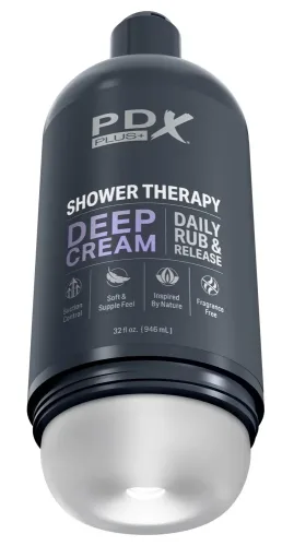 Masturbator ?Shower Therapy Deep Cream? inklusive abnehmbarem Saugfuß