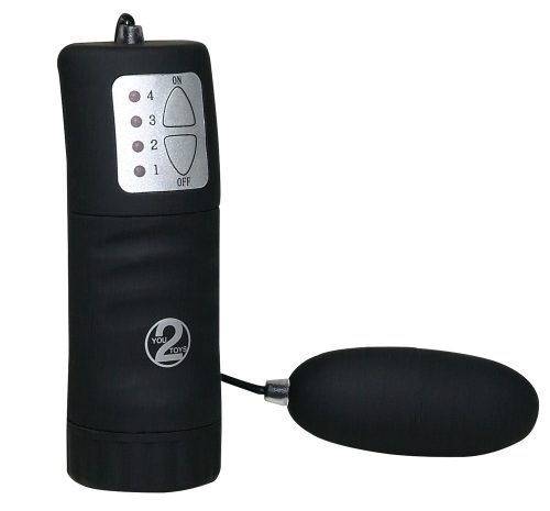 Vibroei ?Velvet Black Bullet? mit Fernbedienung und 4 Vibrationsstufen