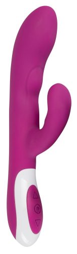 Rabbitvibrator ?Heating Vibe? mit Klitorisreizarm und Wärmefunktion