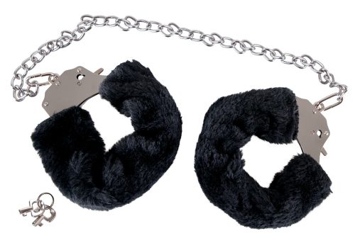 Handschellen ?the bigger handcuffs? mit Plüsch und langer Kette