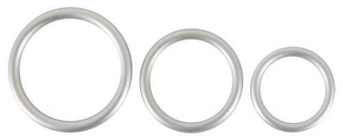 3-teiliges Penisring-Set ?Metallic Silicone Cock Ring Set?, aus Silikon