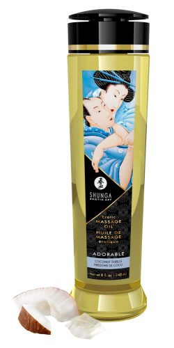 Shunga, Shunga Adorable Massage Oil[Transparent-240-ml], Kokosnuss - Amorana