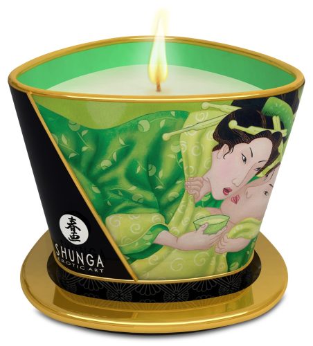 Shunga, Shunga Massage Candle[White], Exotischer Grüntee - Amorana