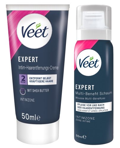 Veet, Veet - Expert Intim-Haarentfernungs-Kit, Exp Intimenthaar. Creme Set, 2x50 ml