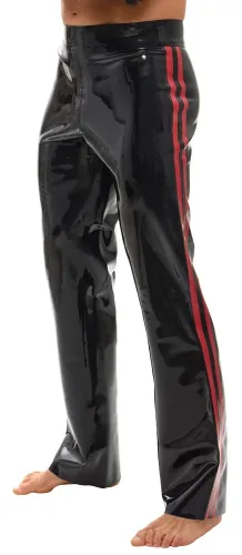 Latex-Hose mit ausgestelltem Bein