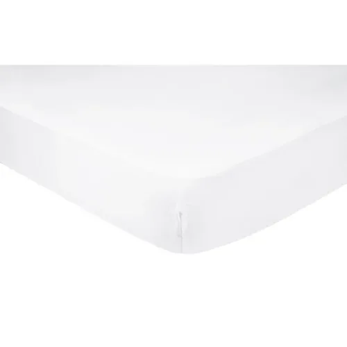 Living Home, Living Home - Uni Satin Fixleintuch, 140 x 200 cm, Weiss