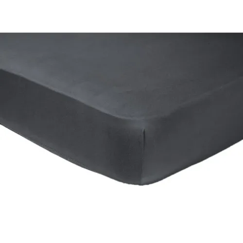 Living Home, Living Home Fixleintuch Uni Grau Baumwolle 160 cm 200 cm - Farbe: anthrazit - Fixleintuch