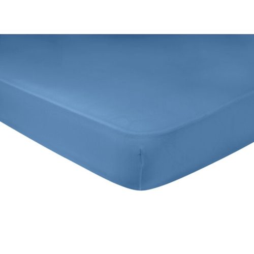 Living Home - Bio Organic Fixleintuch, 200 x 200 cm, Stahlblau