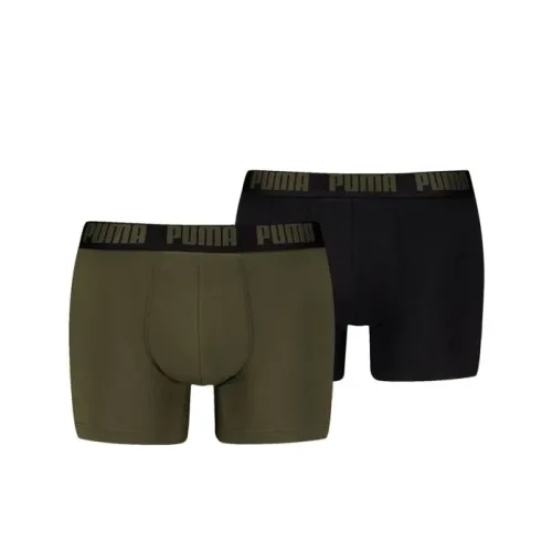 Puma, PUMA 2-Pack Everyday Basic Herren Boxershort Olive, Herren, Größe: M