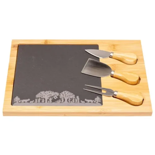Kadastar - Käsemesser-Set, 22 x 30 cm, Hellbraun